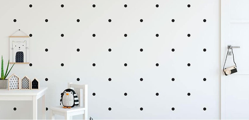 ¿Cuántos vinilos de topos necesito para mi pared y como los coloco?